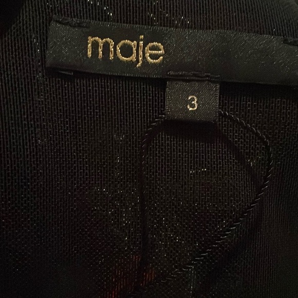 Maje Rosia Long dress with all-over embroidery size 3 like new - Picture 5 of 16